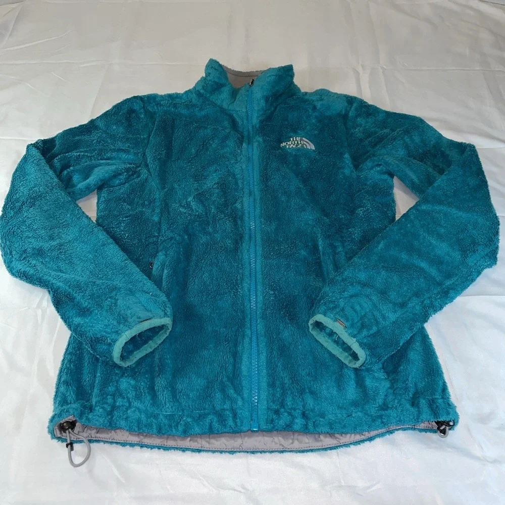 The‎ North Face Osito Fleece Jacket Womens XS Teal Blue Full Zip High Pile Soft